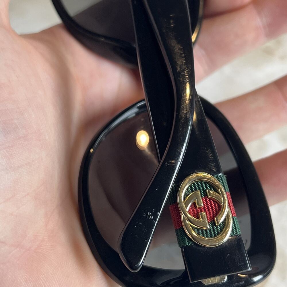 Gucci Sunglasses GG3644/S D28WJ Polished Black FOR FRAMES - SCRATCHED LENSES - Picture 10 of 11